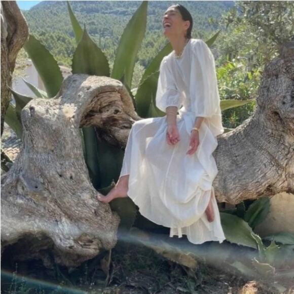 NWOT Matin Studio Green Bohemian Maxi Dress - Picture 2 of 10